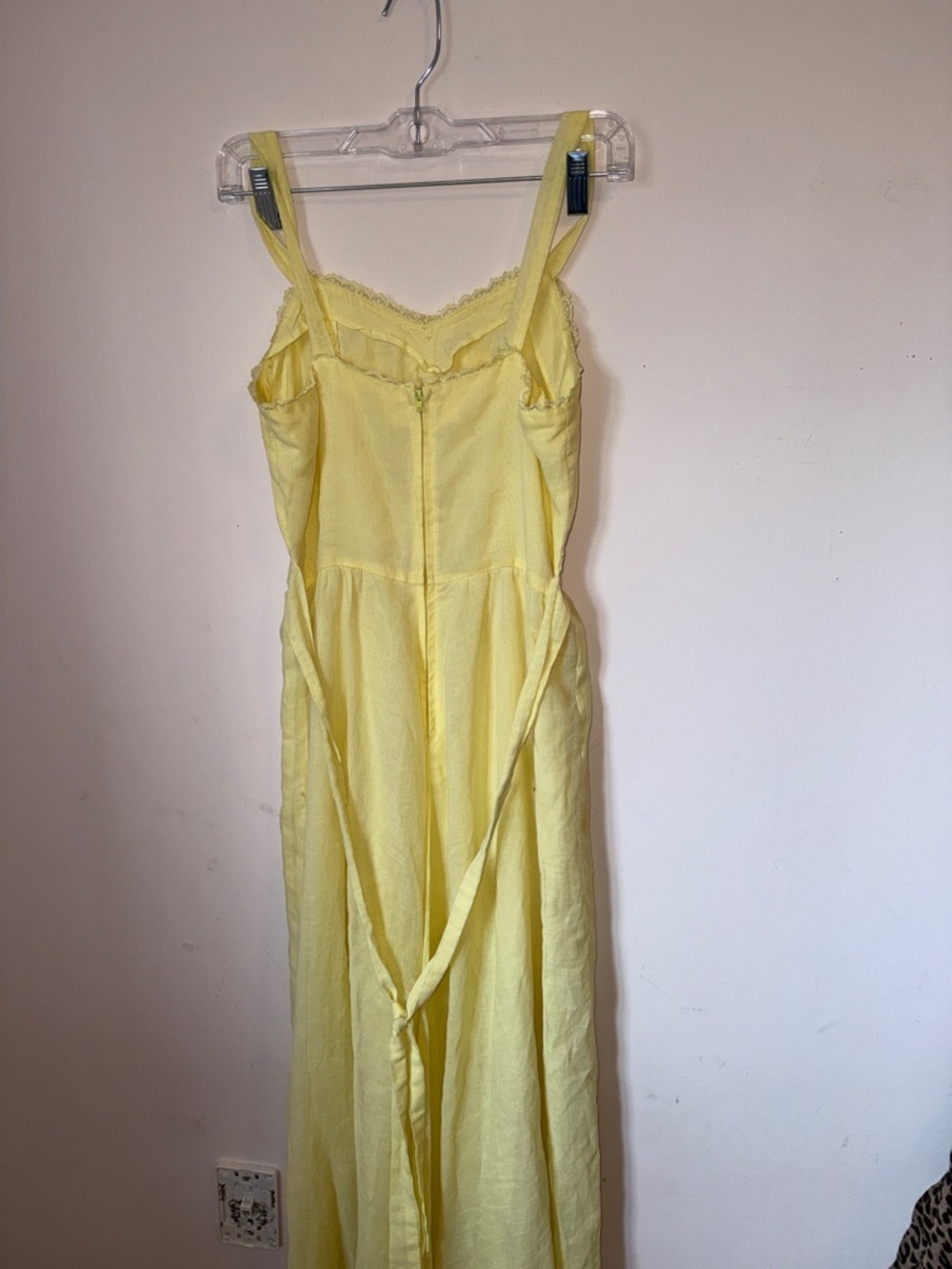 Vintage Yellow Spaghetti Strap Maxi Dress - Picture 6 of 6